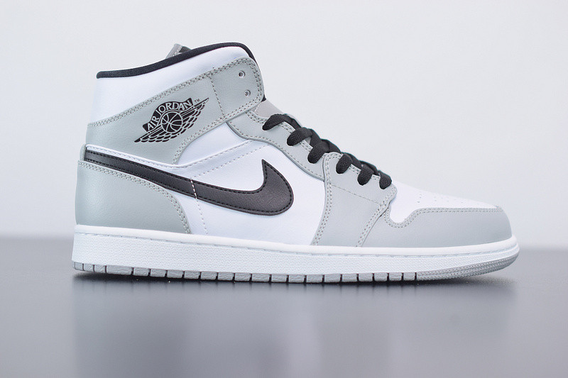air jordan 1 mid "light smoke grey" 554724-092