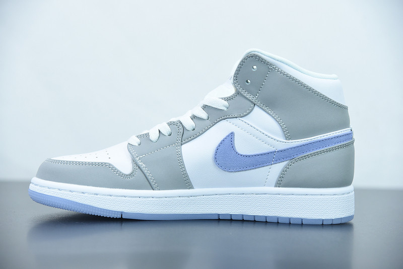 air jordan 1 mid grey blue bq6472-105