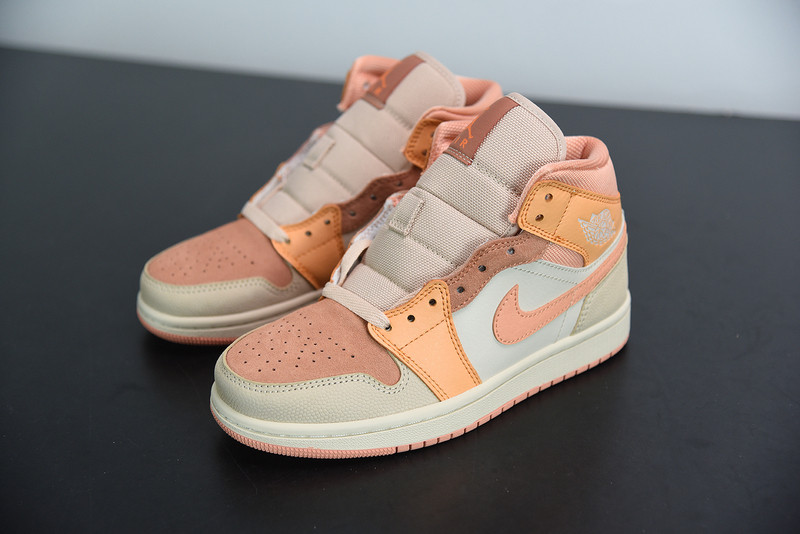 air jordan 1 mid apricot orange dh4270-800