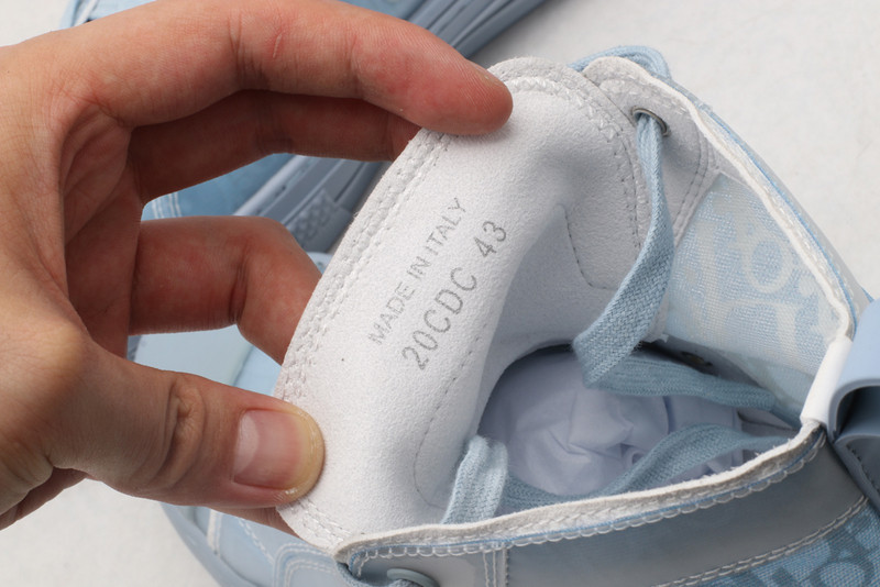 dio* b23 oblique high-top white sneaker