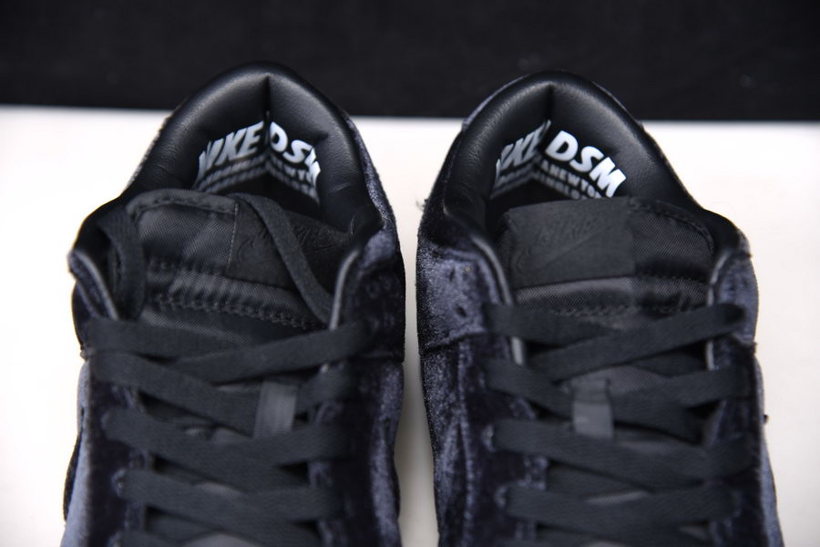 dover street market x nike dunk low triple black dh2686-002