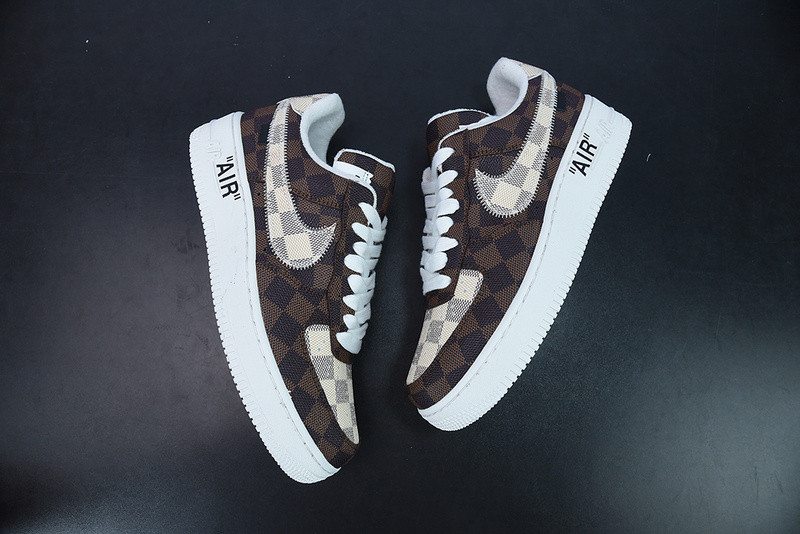 lvt x air force 1‘07 low "damier azur/brown/monogram